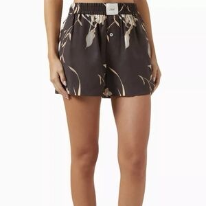 Kith Brown Floral Elastic-Waist Shorts